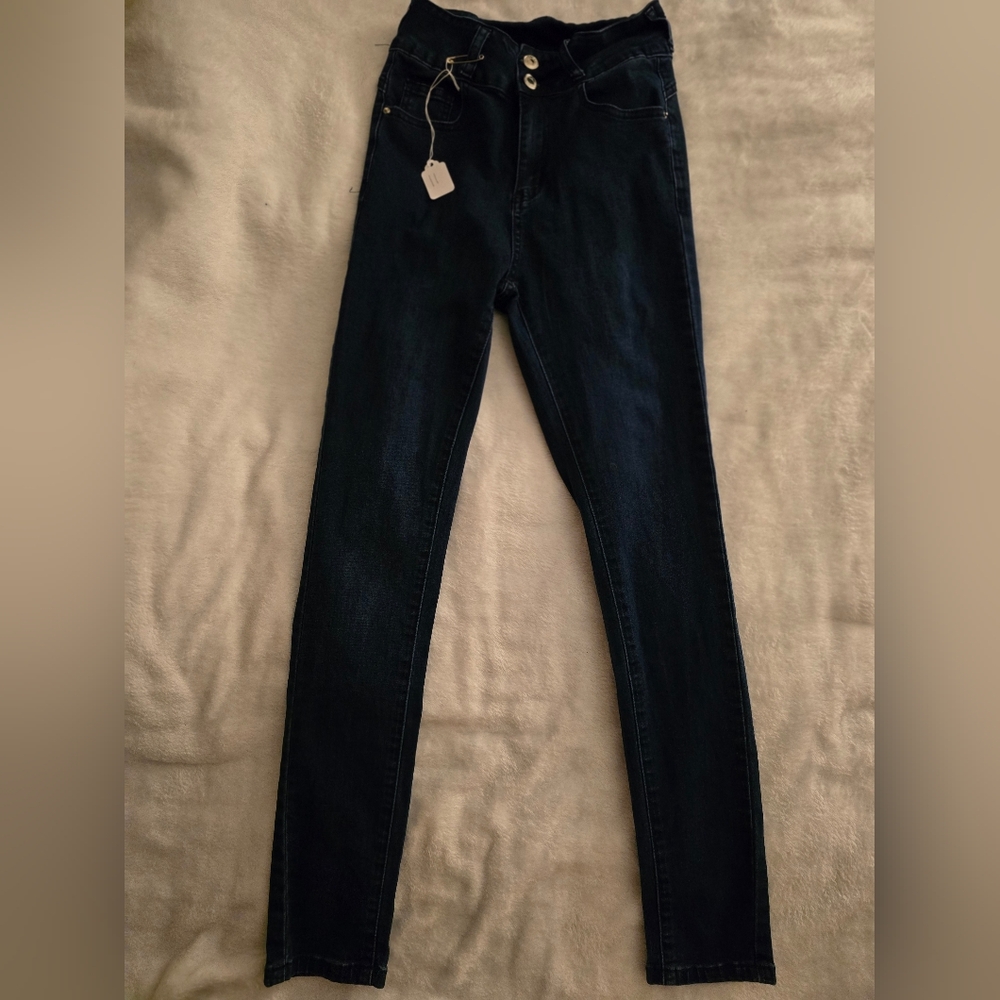 SHEIN Blue Skinny Jeans Classic Fit